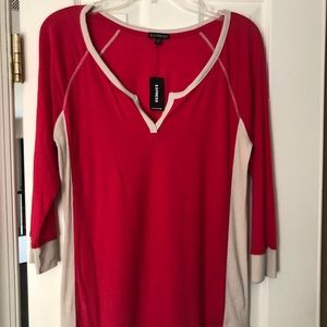 Express reddish pink shirt